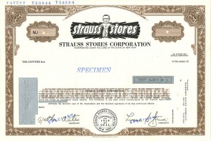Strauss Stores Corporation - Stock Certificate